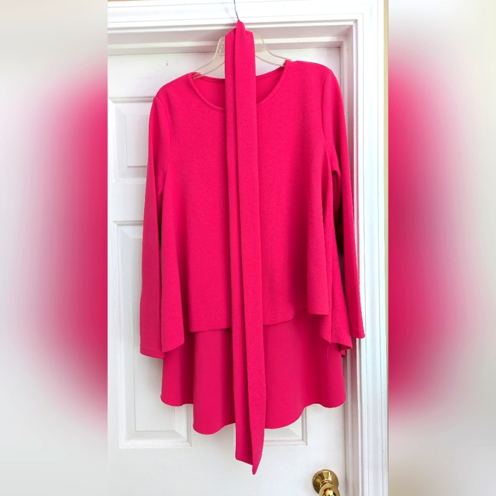 Vibrant Pink Long Sleeve Top